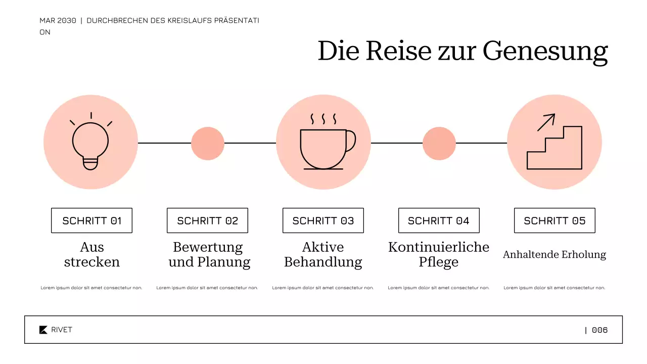 Sanfte, beruhigende Vorlage für die Behandlung und Genesung von Drogenmissbrauch Präsentation