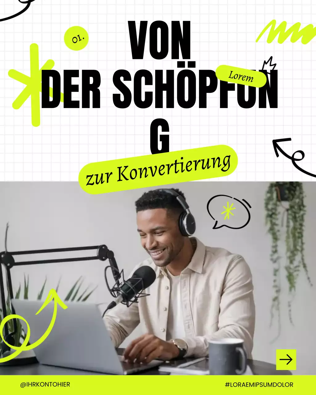 Neon Modern Creator Tipps Karussell Instagram Post