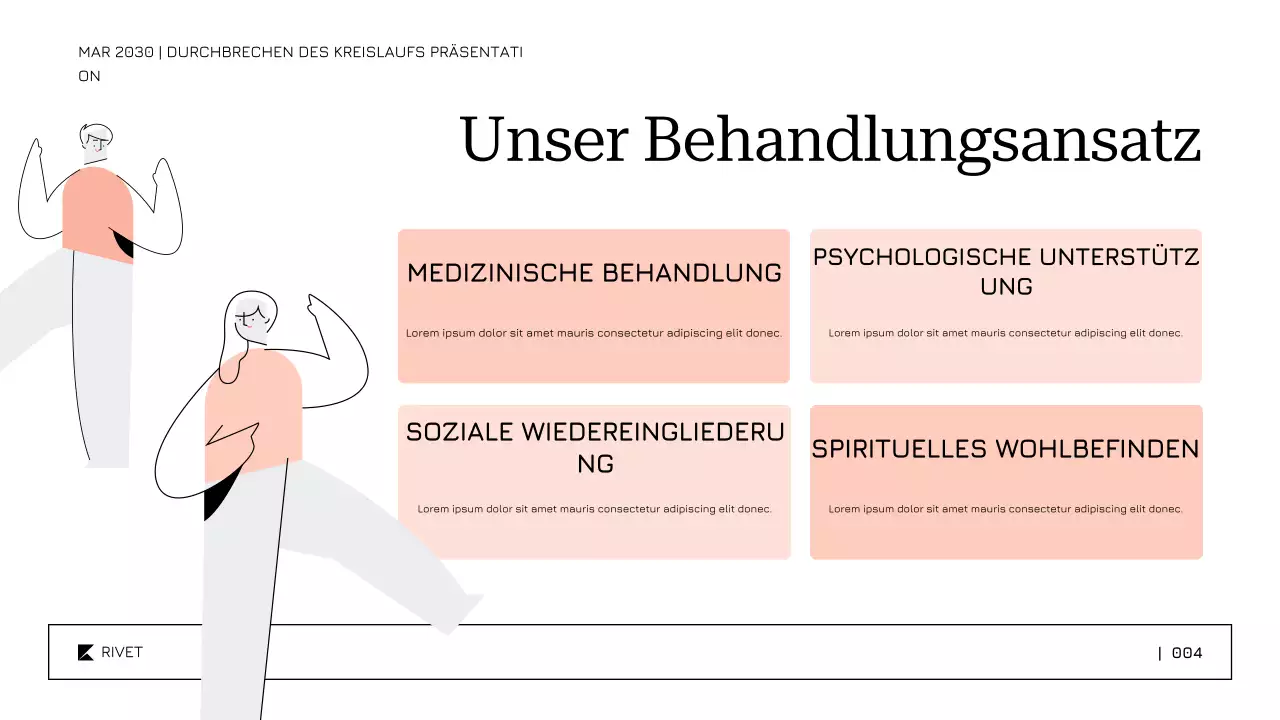 Sanfte, beruhigende Vorlage für die Behandlung und Genesung von Drogenmissbrauch Präsentation