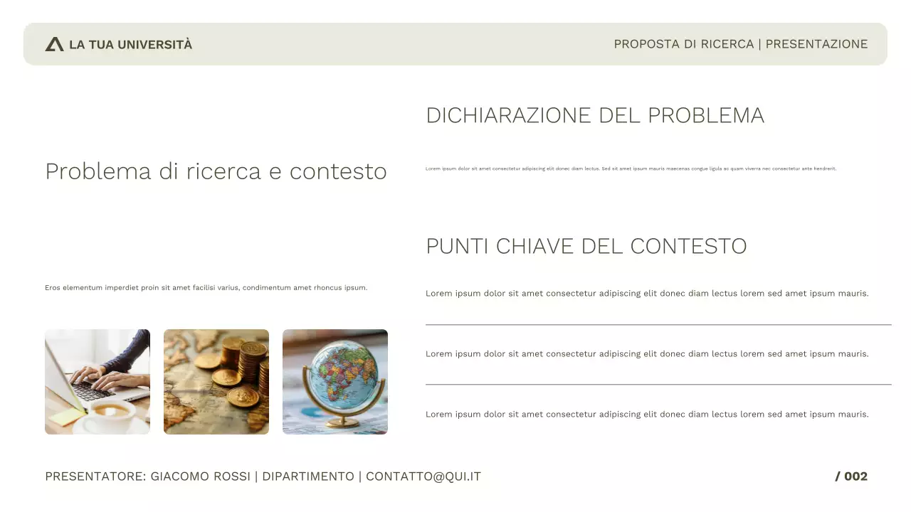 Ricerca accademica semplice e professionale per studio o presentazione a conferenza