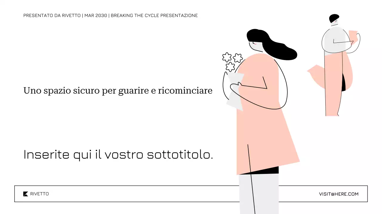Modello di presentazione per la terapia e il recupero dall'abuso di sostanze con un approccio soft e calmante