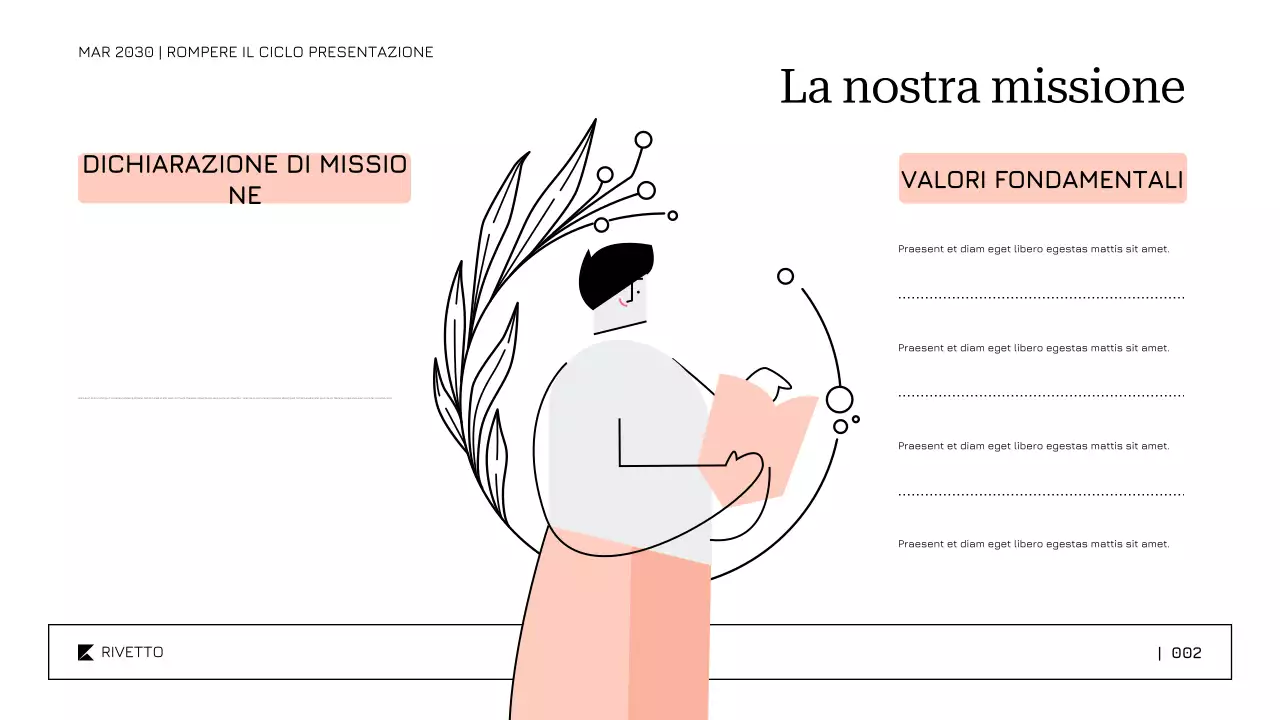 Modello di presentazione per la terapia e il recupero dall'abuso di sostanze con un approccio soft e calmante