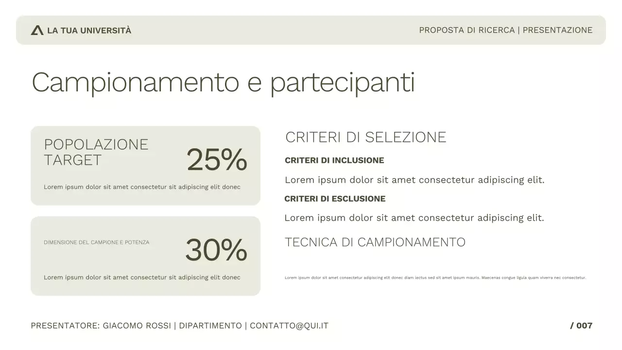 Ricerca accademica semplice e professionale per studio o presentazione a conferenza