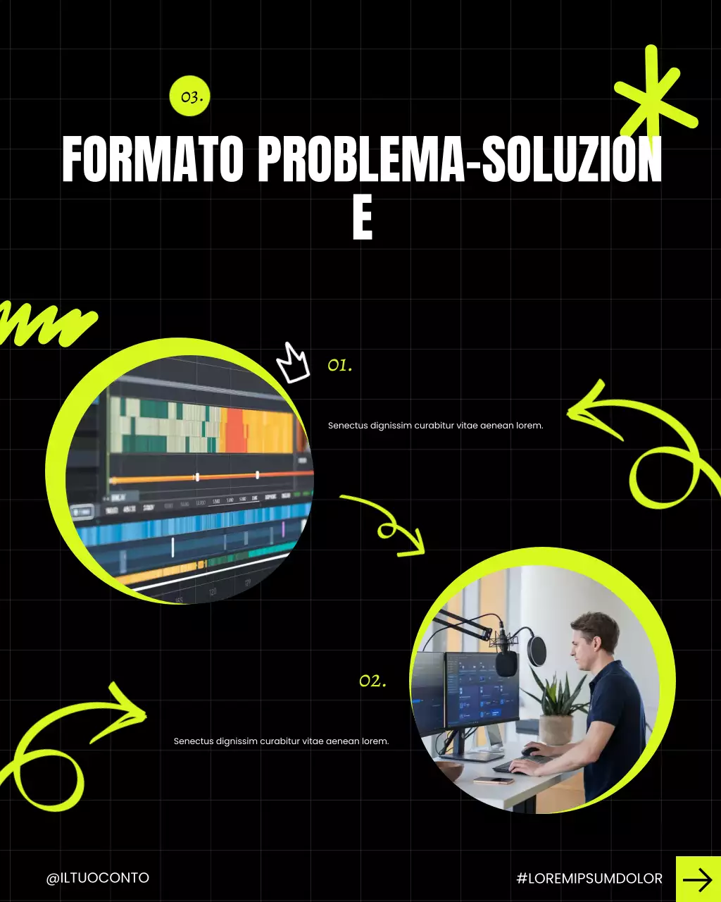 Post Instagram di Neon Modern Creator Tips Carousel