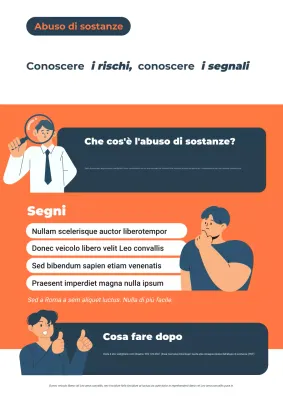 Poster web sull'abuso di sostanze
