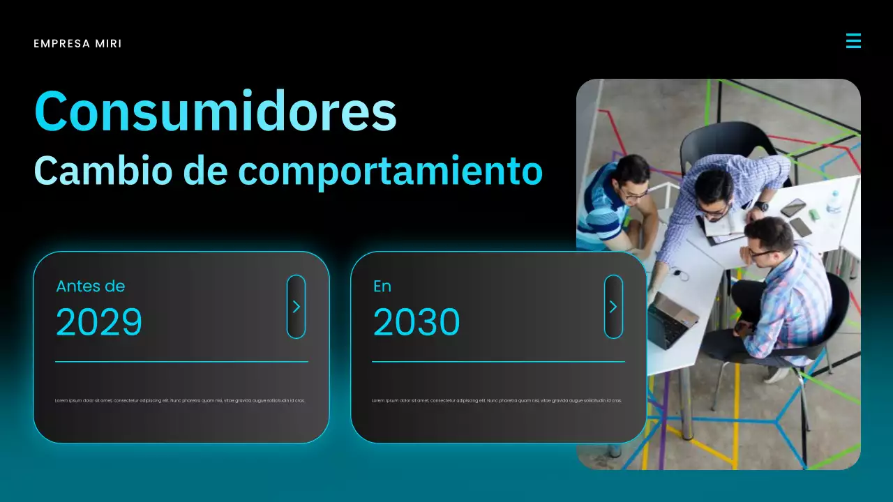 Presentación del informe de mercado de Blue Modern