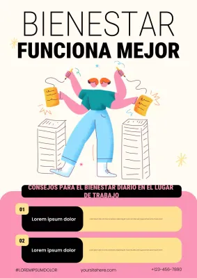 Póster del Programa de Bienestar en el Trabajo de Orange