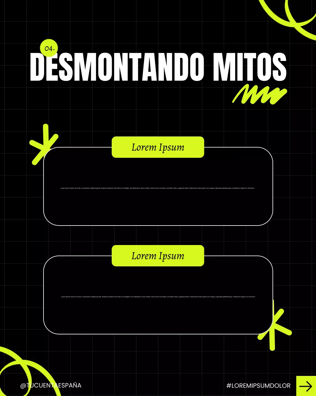 Publicación de Instagram con carrusel de consejos para creadores de Neon Modern