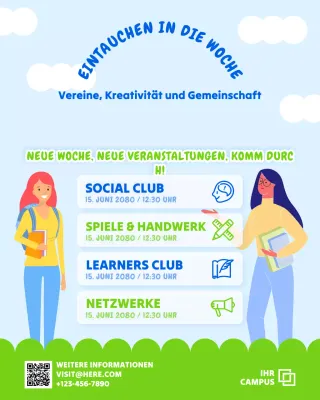Fun and Bright – Wöchentlicher Instagram-Beitrag zum Event des University Student Club