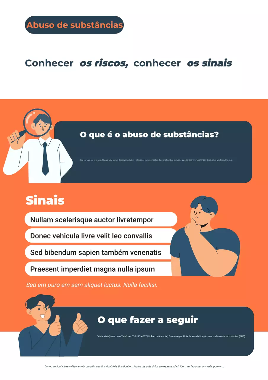 Cartaz da Web sobre Abuso de Substâncias