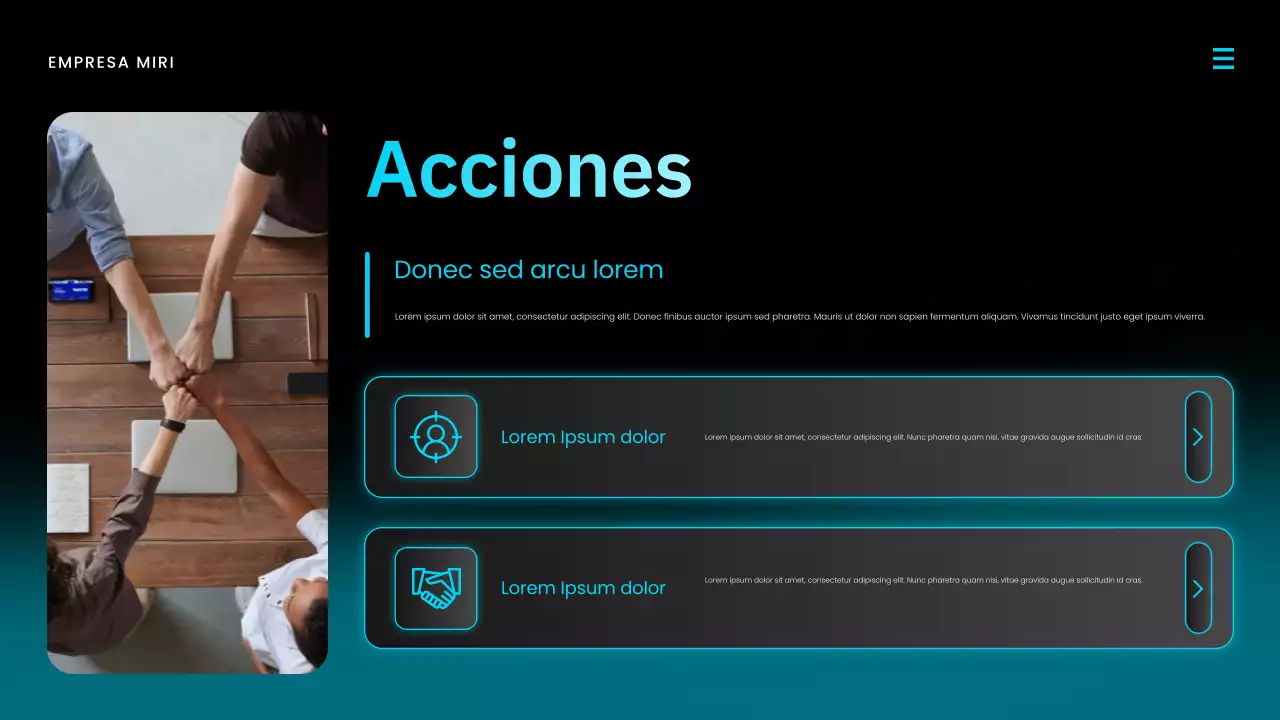 Presentación del informe de mercado de Blue Modern