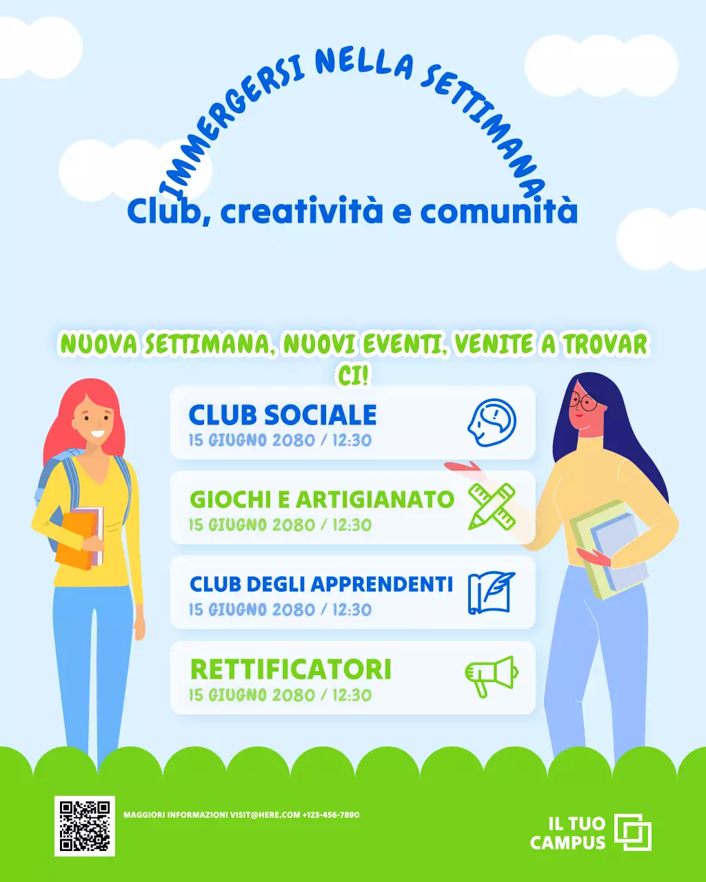 Post su Instagram dell'evento settimanale del Fun and Bright University Student Club