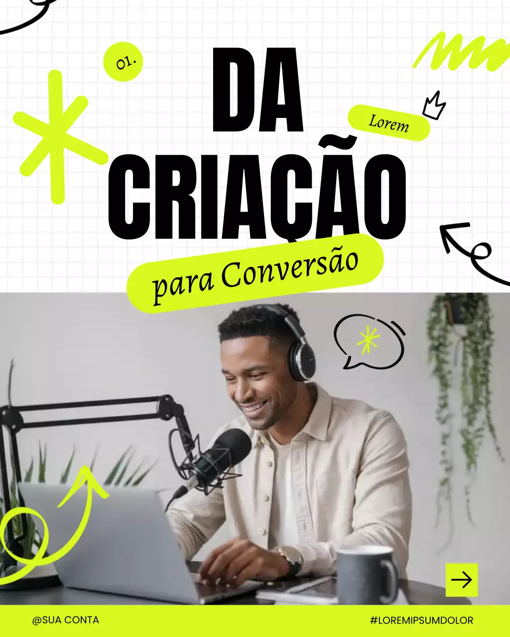 Dicas para criadores de Neon Modern - Postagens no Instagram em Carrossel