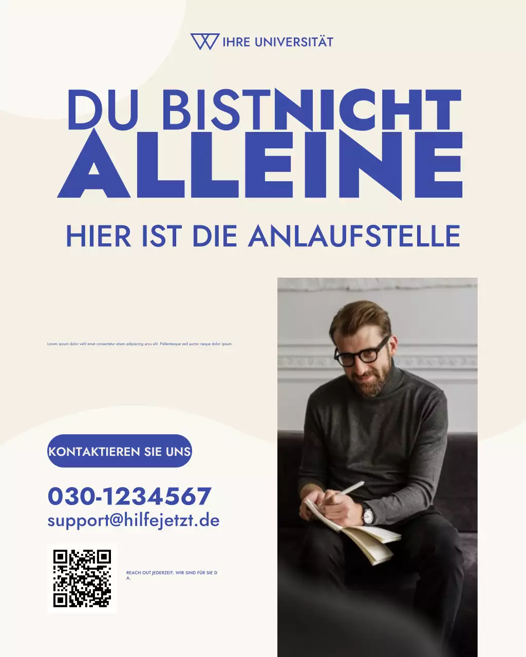 Beruhigender, illustrativer Instagram-Beitrag zum Thema Drogenmissbrauch zur Suchtheilung