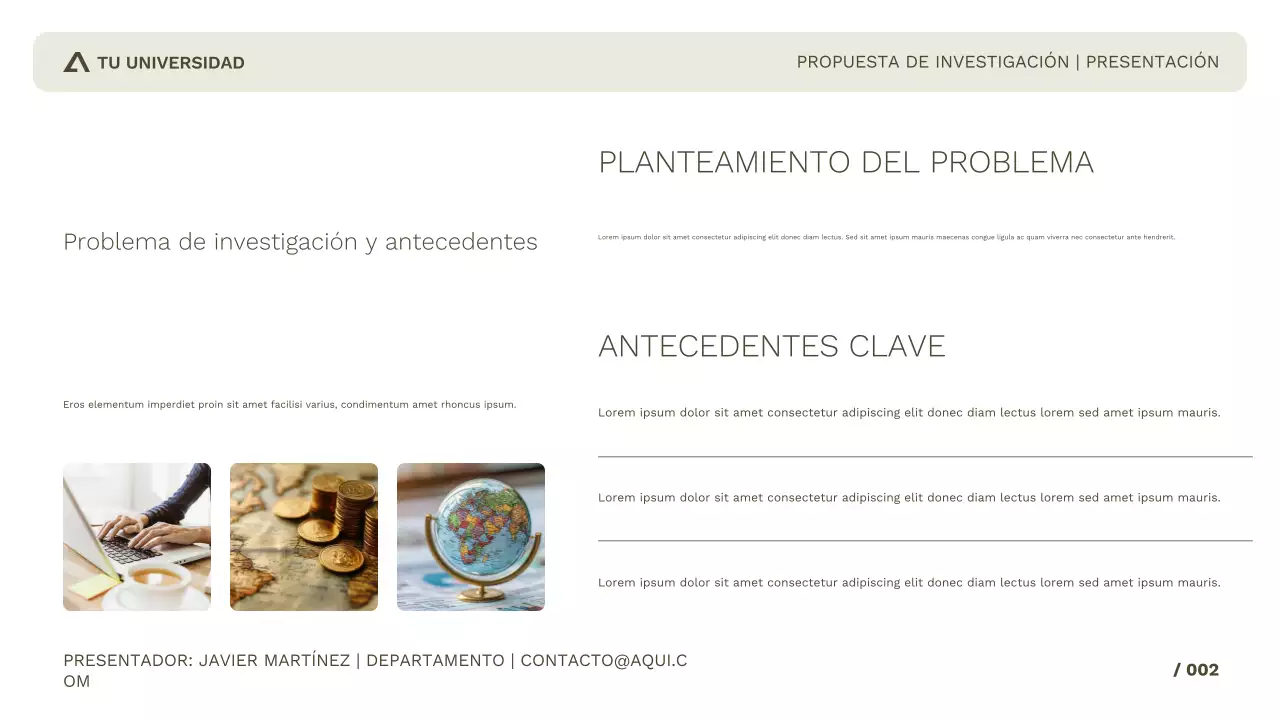 Investigación académica sencilla y profesional para estudio o presentación en congresos