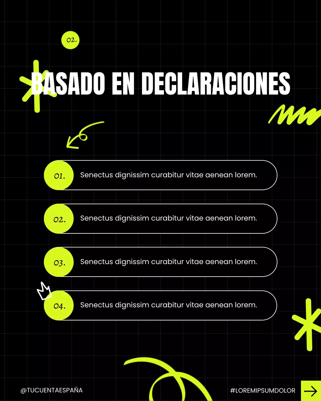 Publicación de Instagram con carrusel de consejos para creadores de Neon Modern