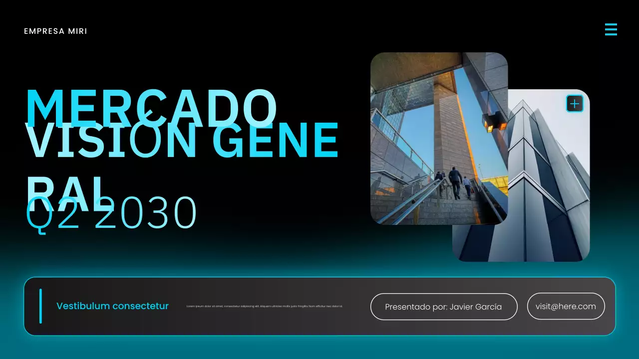 Presentación del informe de mercado de Blue Modern