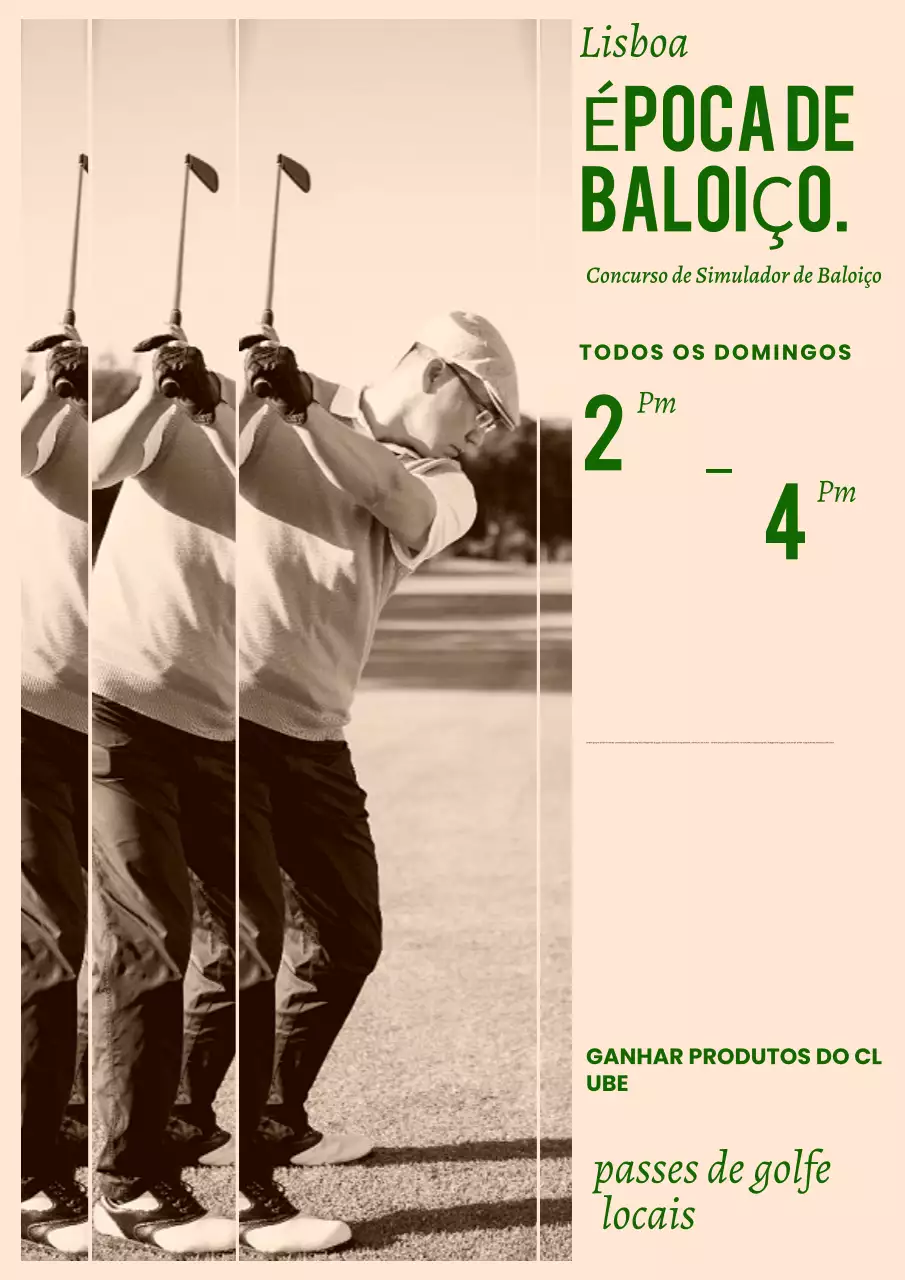 Cartaz esportivo regional bege Bintage