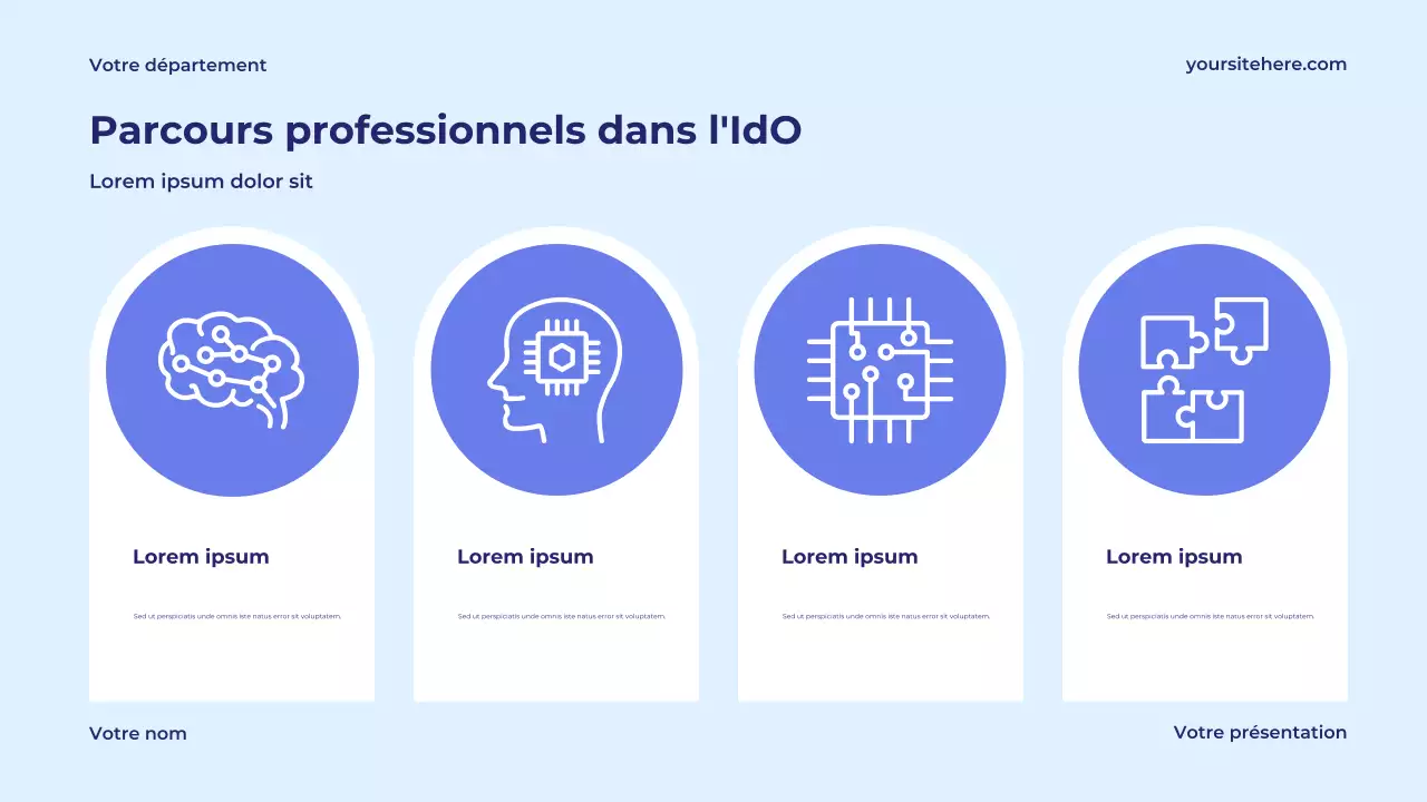 Présentation de la technologie moderne bleue