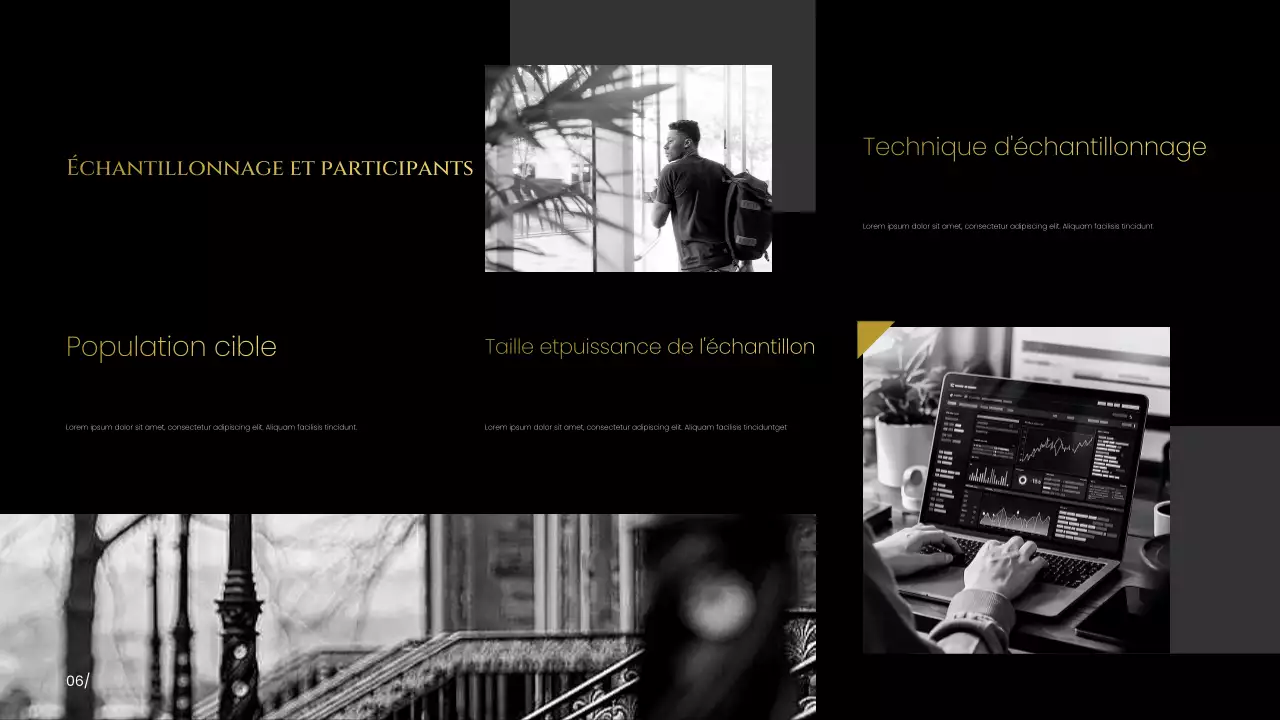 Présentation d'une proposition de recherche moderne noire