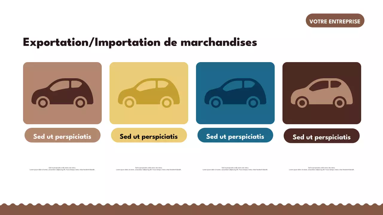 Présentation commerciale rétro marron