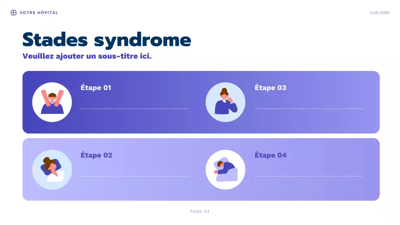 Présentation d'informations sur la santé moderne bleue