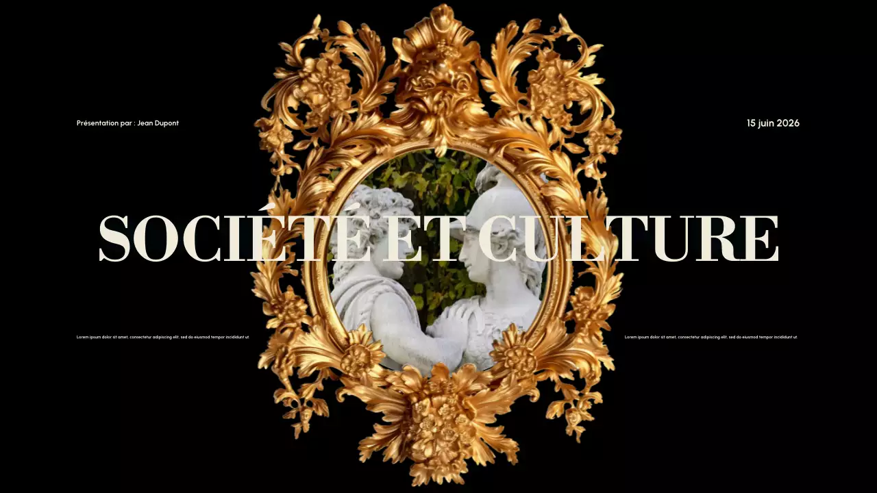 Présentation de la culture élégante de l'or