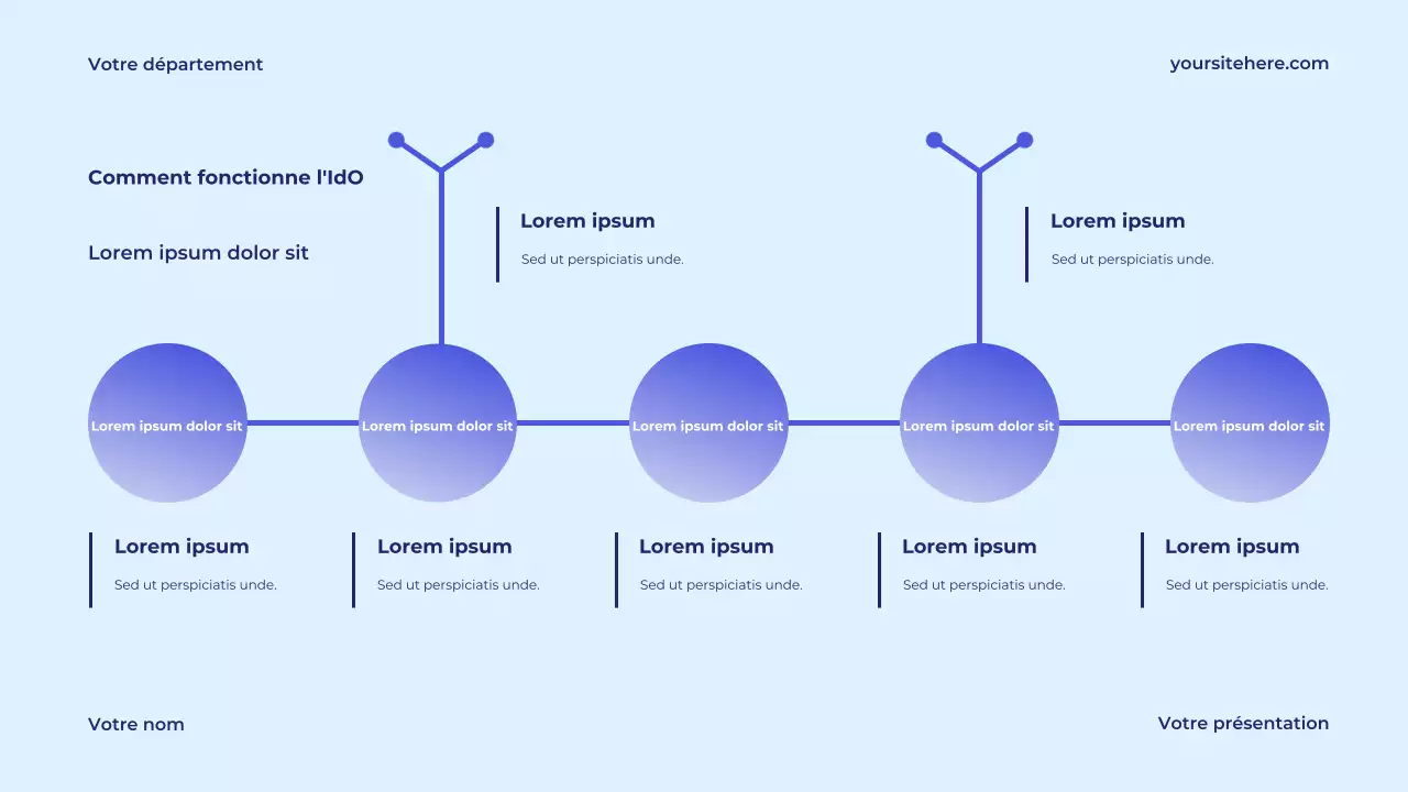 Présentation de la technologie moderne bleue