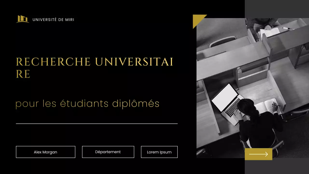 Présentation d'une proposition de recherche moderne noire