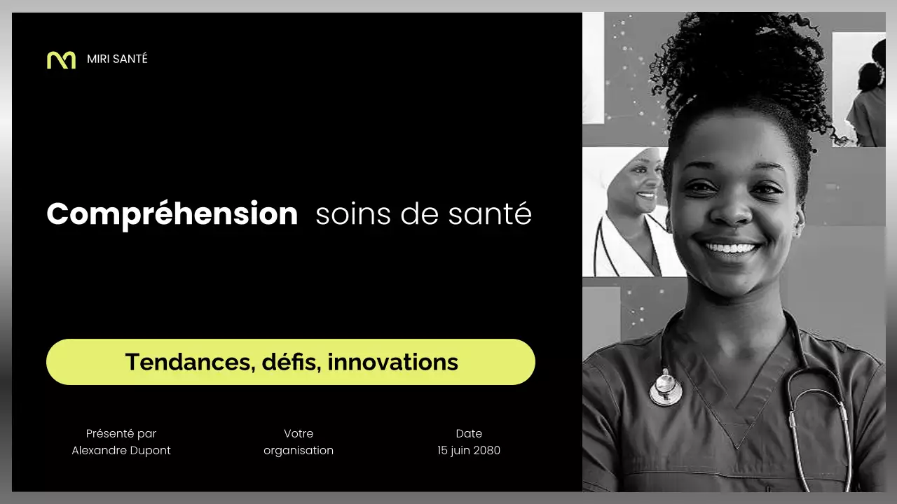 Présentation des soins de santé modernes noirs