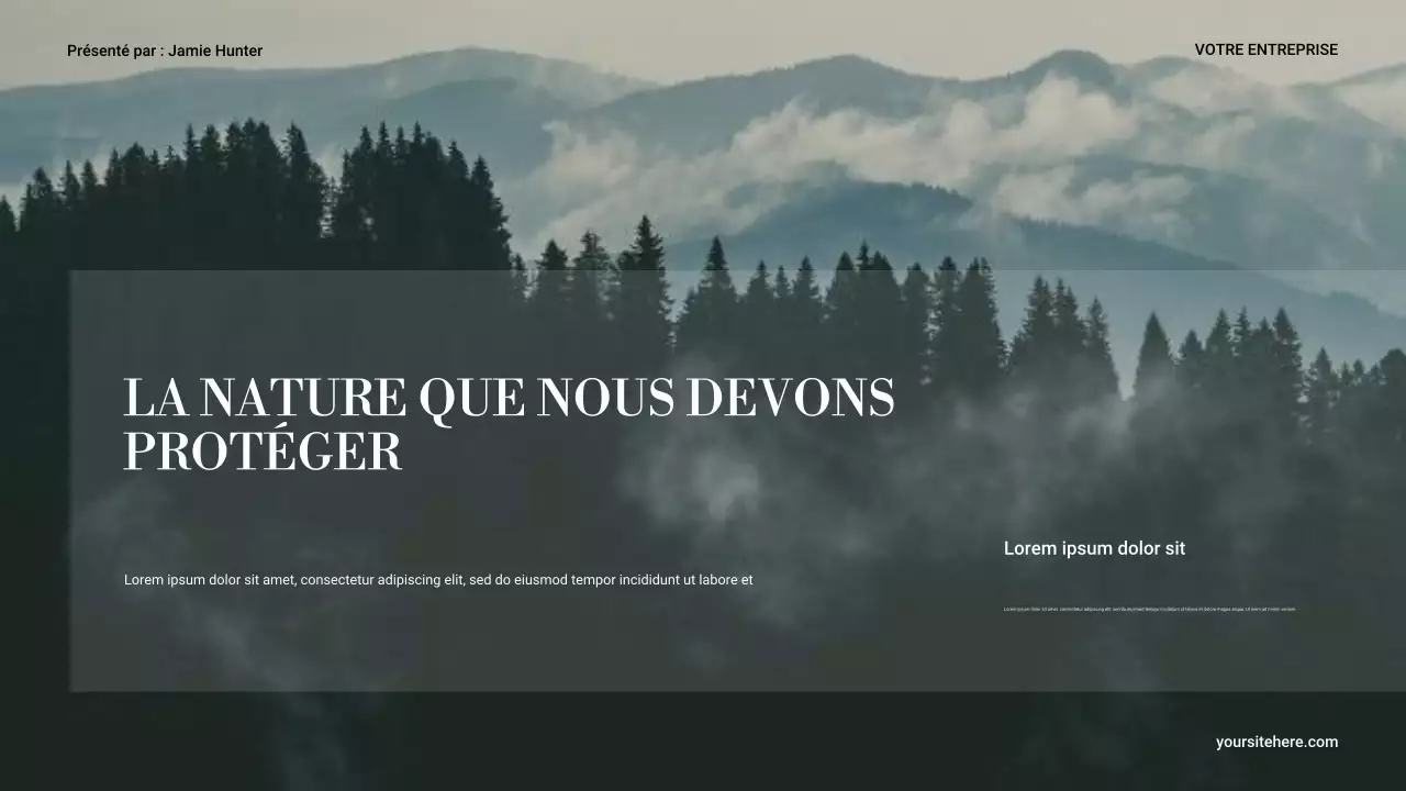 Présentation de la nature minimaliste verte