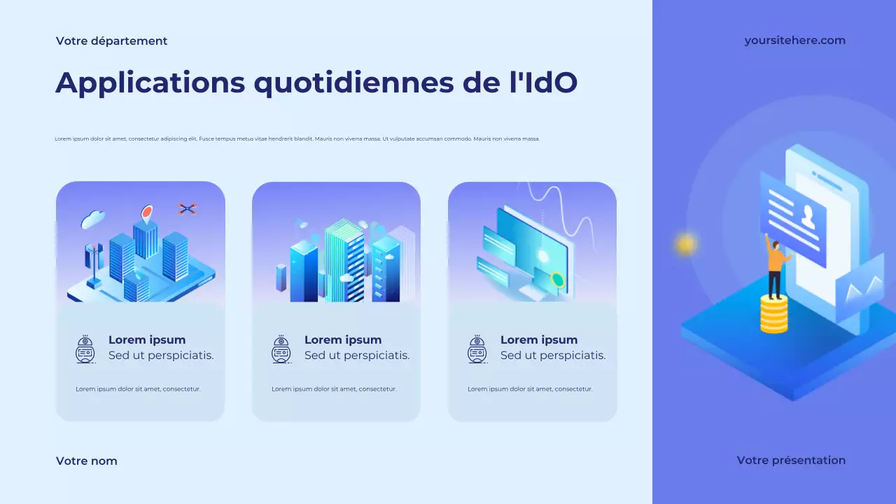 Présentation de la technologie moderne bleue