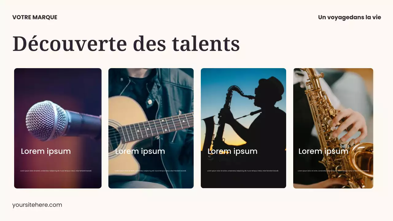 Présentation de musique moderne Black and Blue