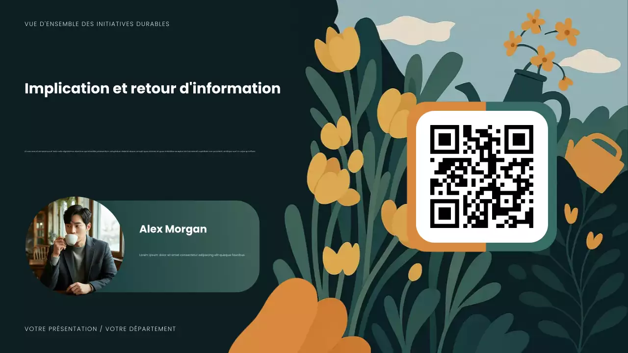 Présentation sur la durabilité verte et moderne