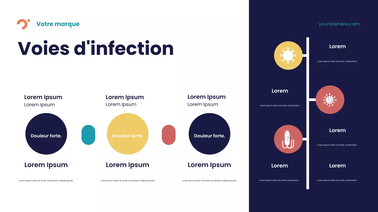 Présentation de la maladie en bleu abstrait