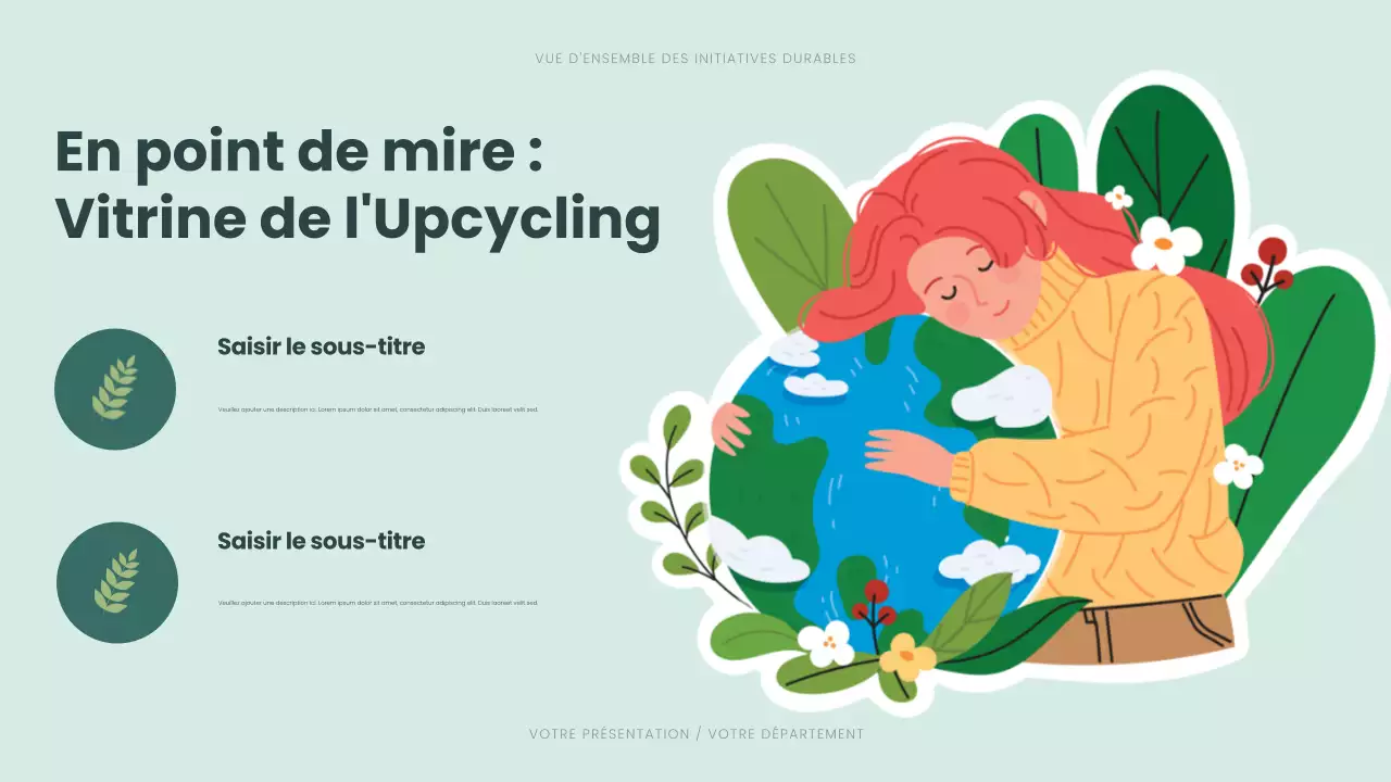 Présentation sur la durabilité verte et moderne