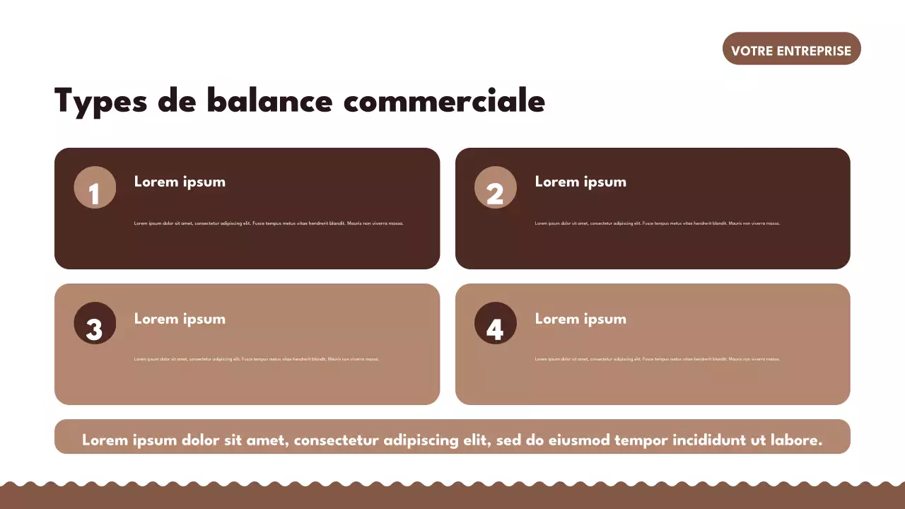 Présentation commerciale rétro marron
