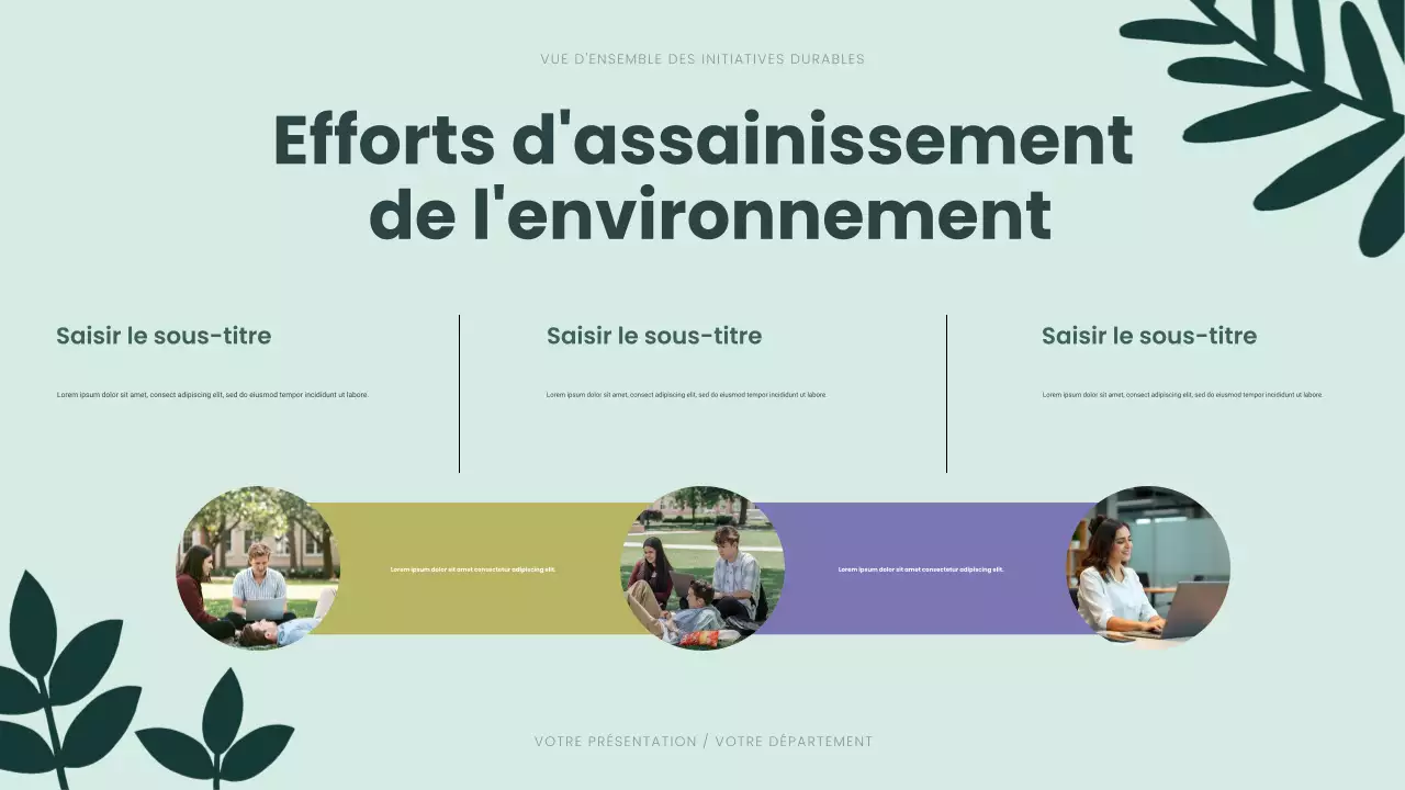 Présentation sur la durabilité verte et moderne