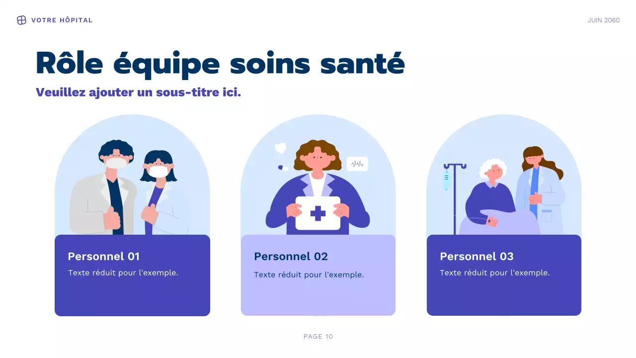 Présentation d'informations sur la santé moderne bleue