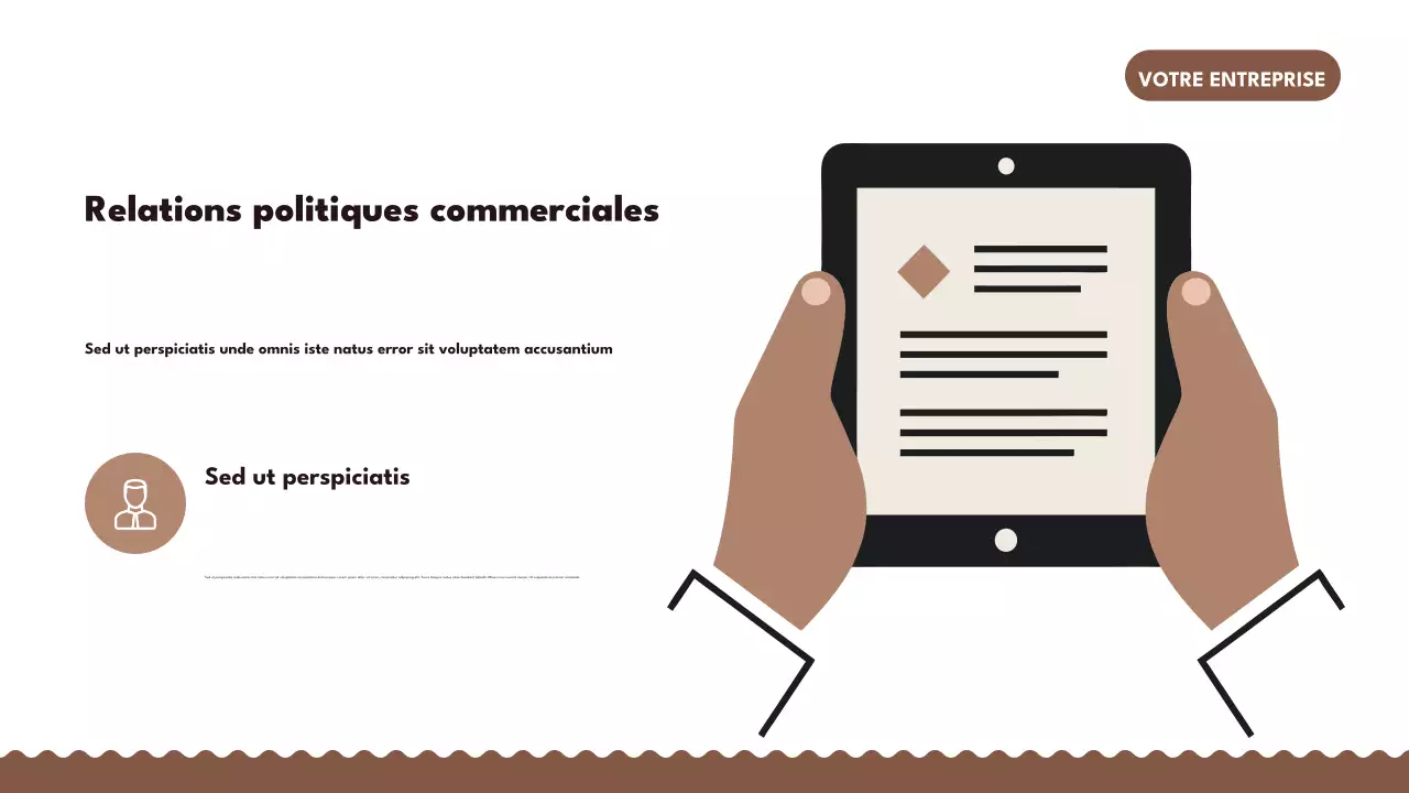 Présentation commerciale rétro marron