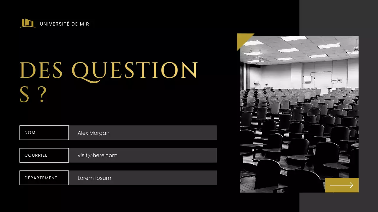 Présentation d'une proposition de recherche moderne noire