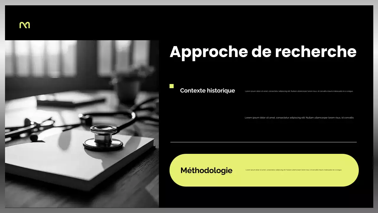 Présentation des soins de santé modernes noirs