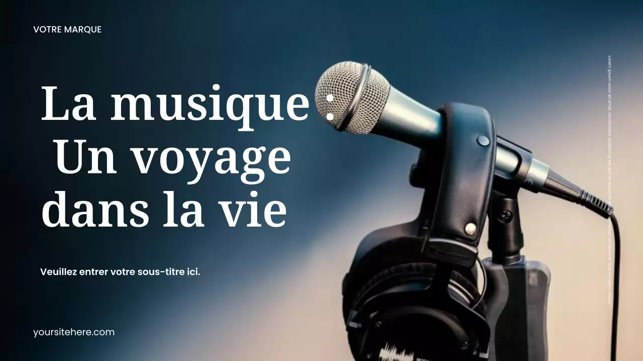 Présentation de musique moderne Black and Blue