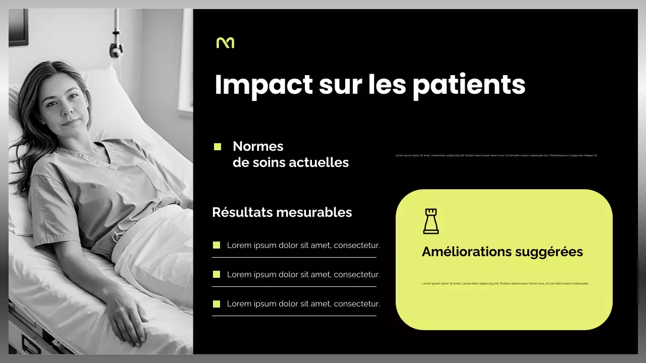 Présentation des soins de santé modernes noirs