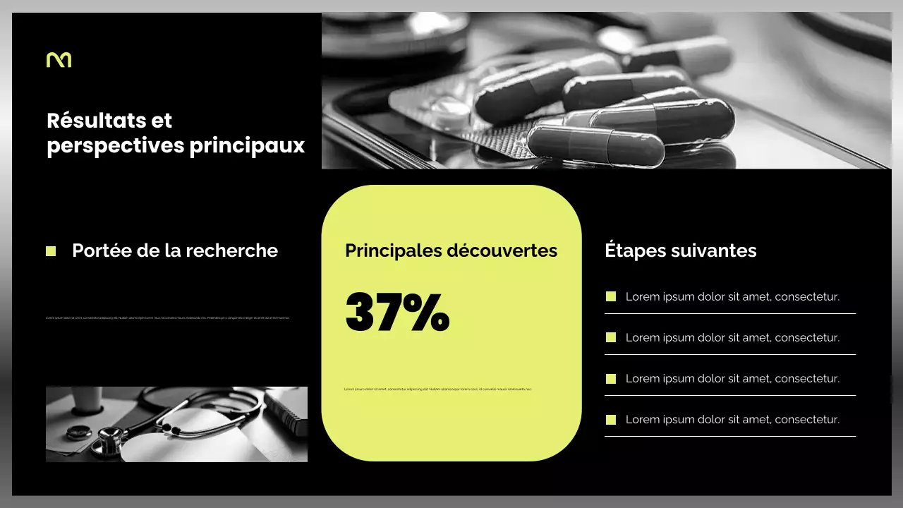 Présentation des soins de santé modernes noirs