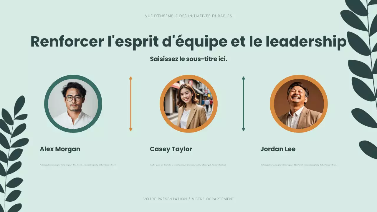 Présentation sur la durabilité verte et moderne