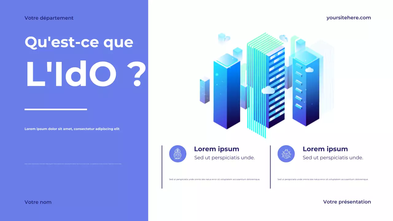 Présentation de la technologie moderne bleue