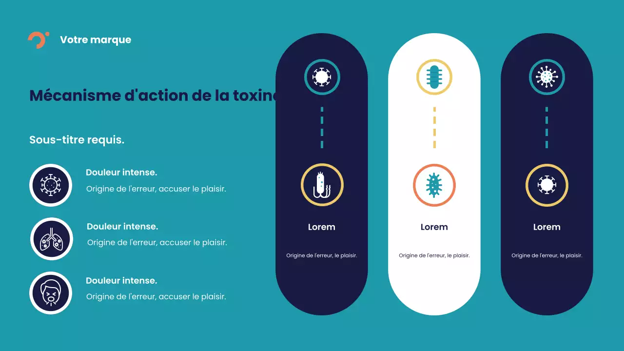 Présentation de la maladie en bleu abstrait