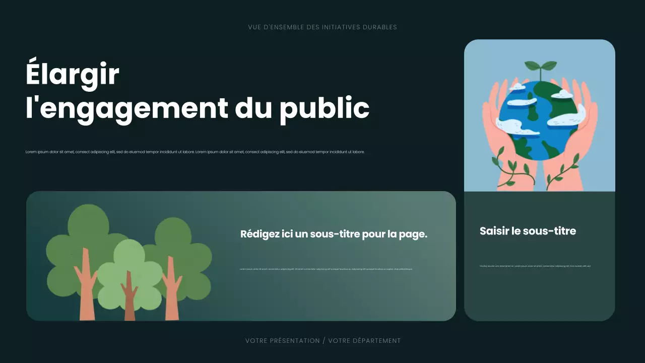 Présentation sur la durabilité verte et moderne