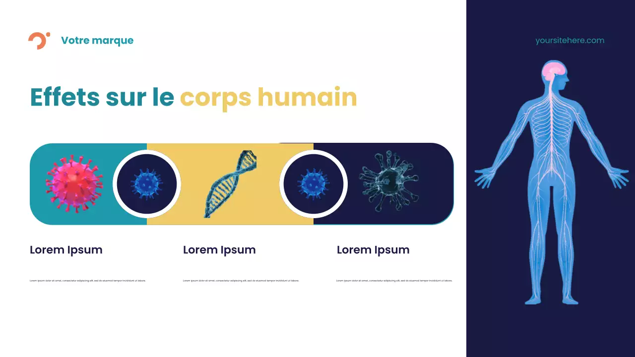 Présentation de la maladie en bleu abstrait